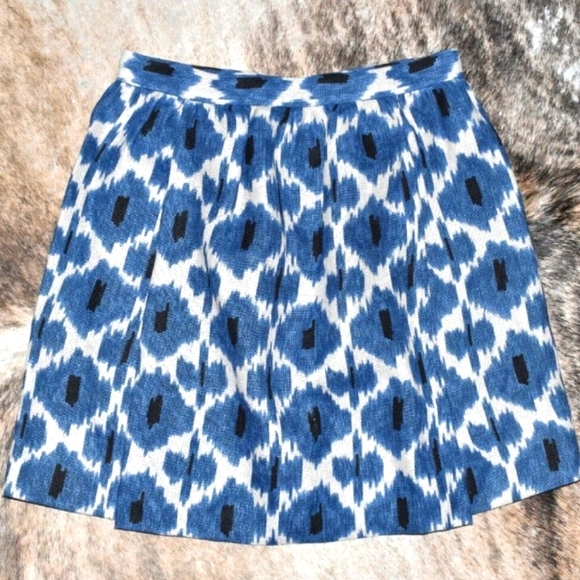 MICHAEL KORS BLUE LINEN A-LINE SHIRT PETITE SIZE 4 EUC - Picture 4 of 7